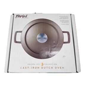 Parini Golden Oil Pre-Seasoned Cast Iron Dutch Oven 2.4 quart